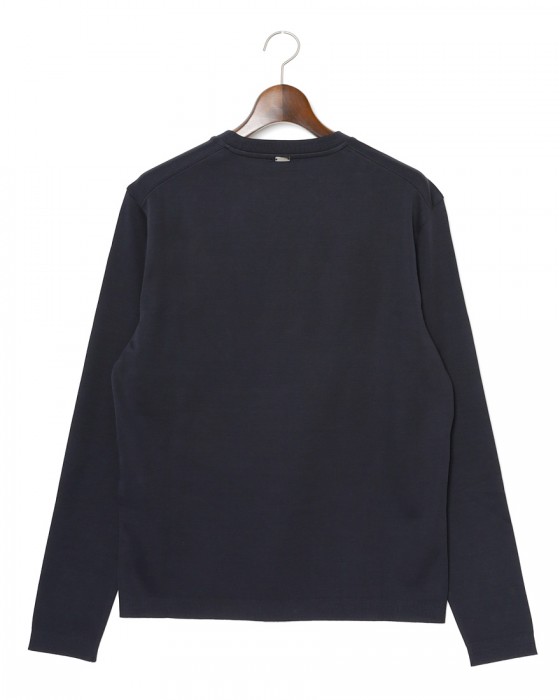Hernoニット調 コットン ロングスリーブTシャツ【Herno】04l
