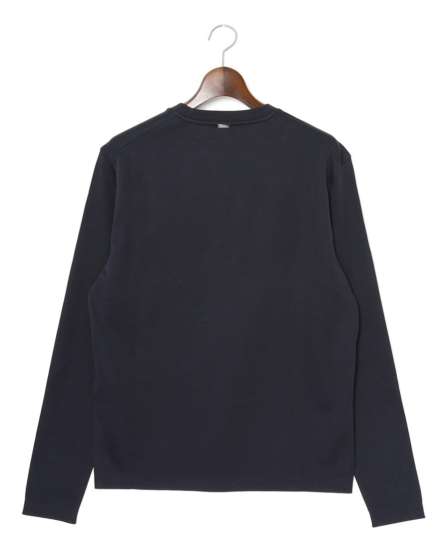 Hernoニット調 コットン ロングスリーブTシャツ【Herno】04l