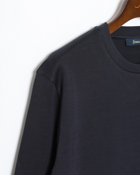 Hernoニット調 コットン ロングスリーブTシャツ【Herno】07l