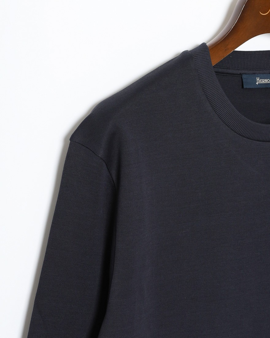 Hernoニット調 コットン ロングスリーブTシャツ【Herno】07l
