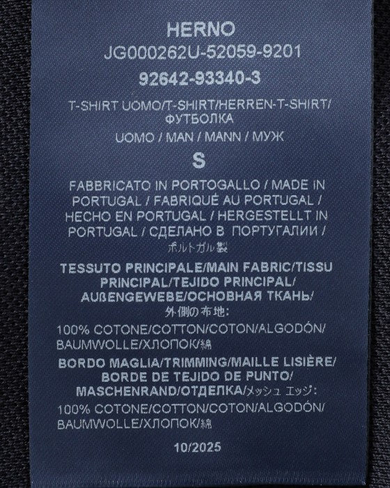 Hernoニット調 コットン ロングスリーブTシャツ【Herno】13l