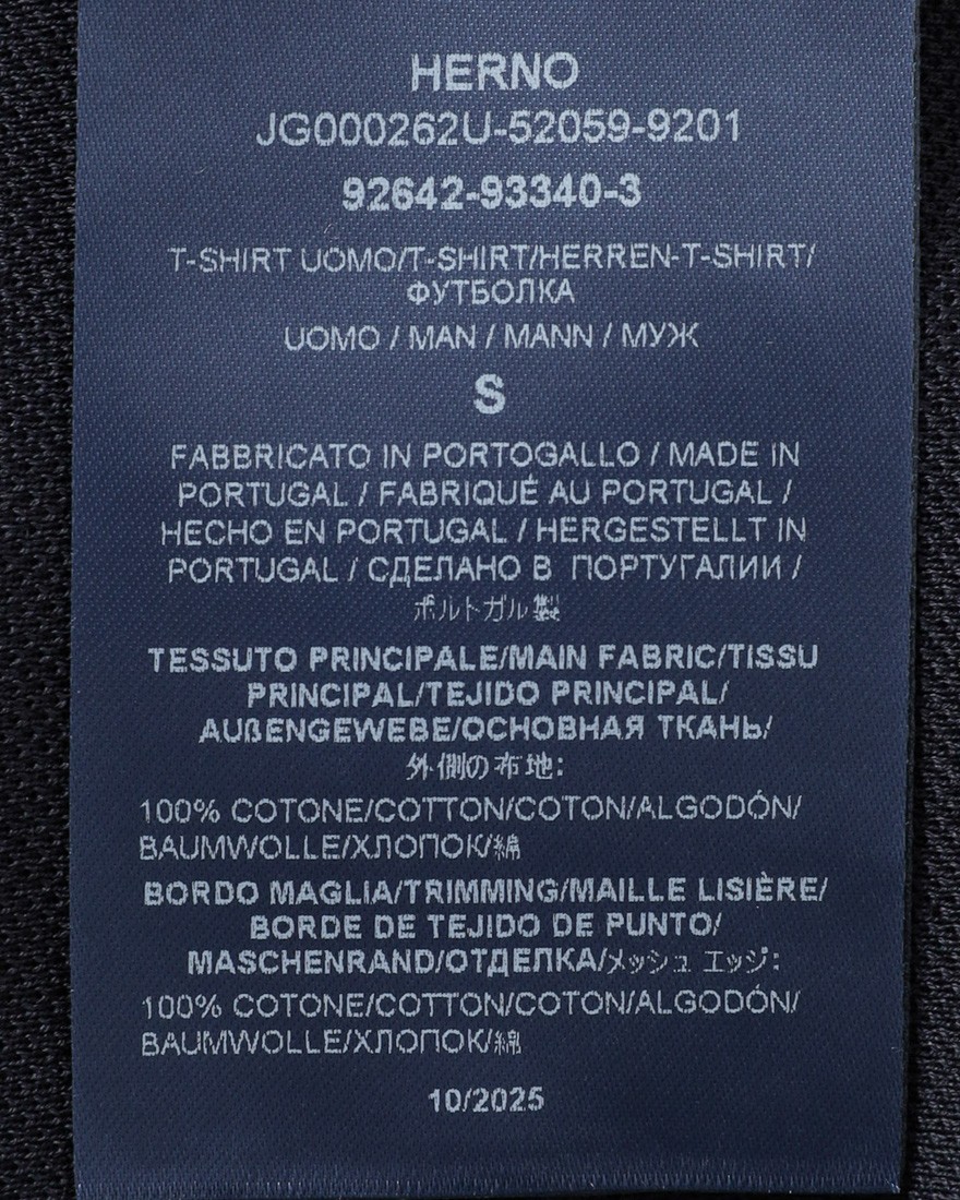 Hernoニット調 コットン ロングスリーブTシャツ【Herno】13l