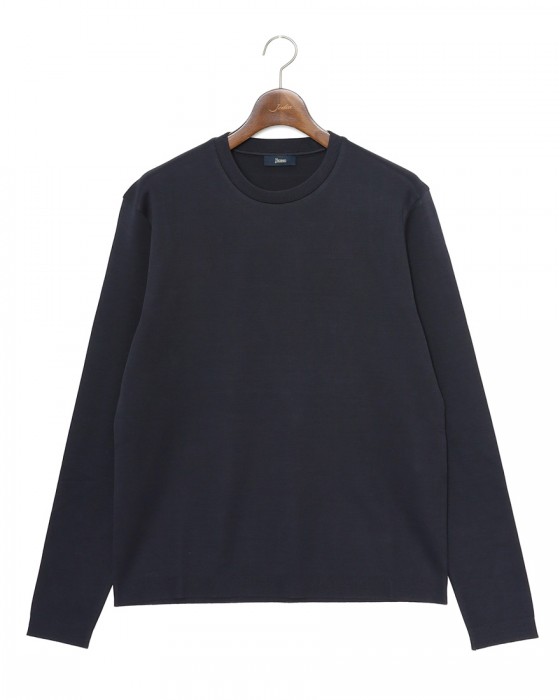 Hernoニット調 コットン ロングスリーブTシャツ【Herno】c0