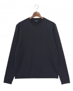ニット調 コットン ロングスリーブTシャツ【Herno】