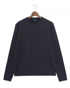 ニット調 コットン ロングスリーブTシャツ【Herno】