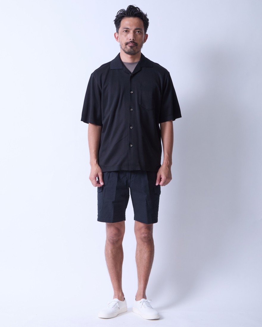 Hernoコットンジャージー オープンカラーシャツ【Herno】01l