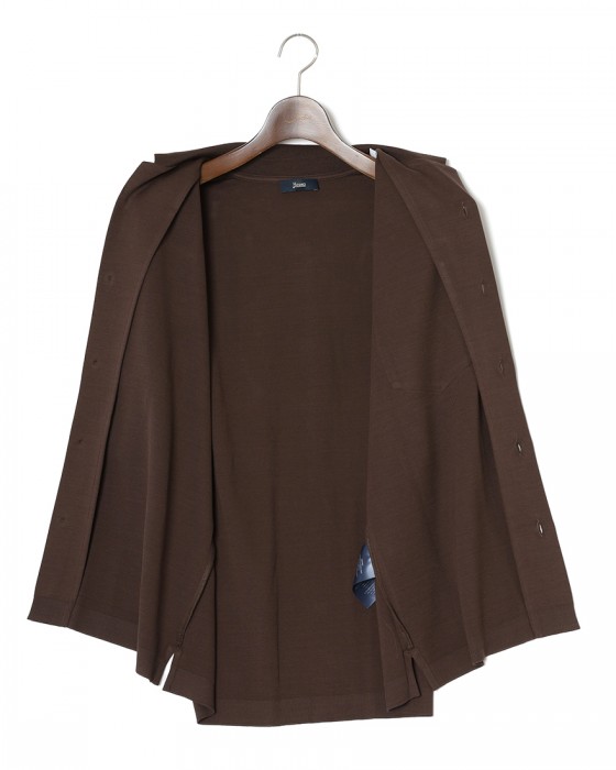 Hernoコットンジャージー オープンカラーシャツ【Herno】10l