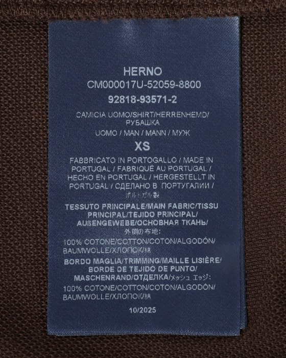 Hernoコットンジャージー オープンカラーシャツ【Herno】19l