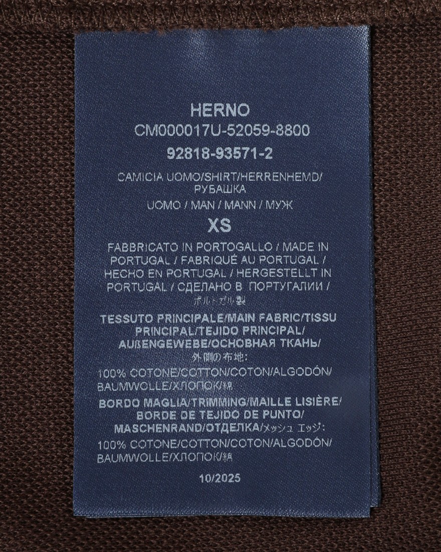 Hernoコットンジャージー オープンカラーシャツ【Herno】19l