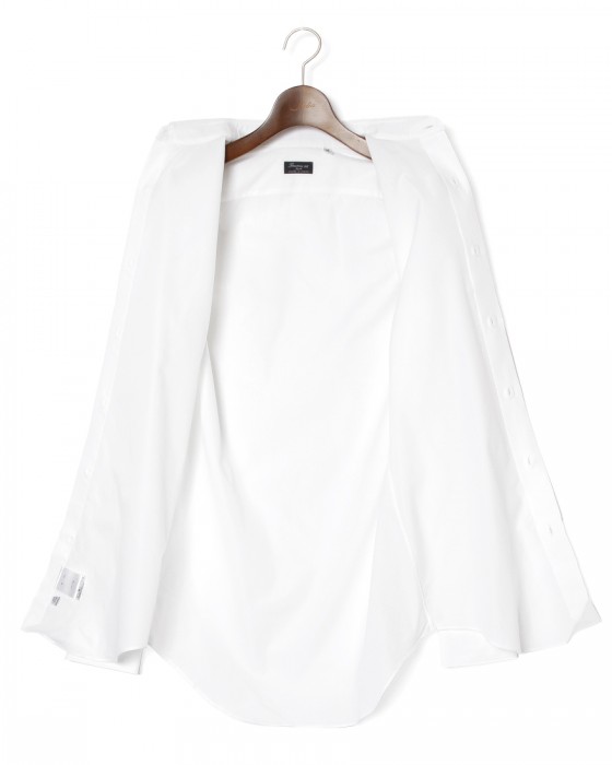 Finamoreコットンオックス セミワイドカラーシャツ【MILAN/J/VITTORIO】08l