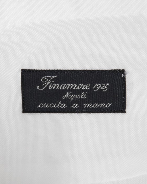 Finamoreコットンオックス セミワイドカラーシャツ【MILAN/J/VITTORIO】09l