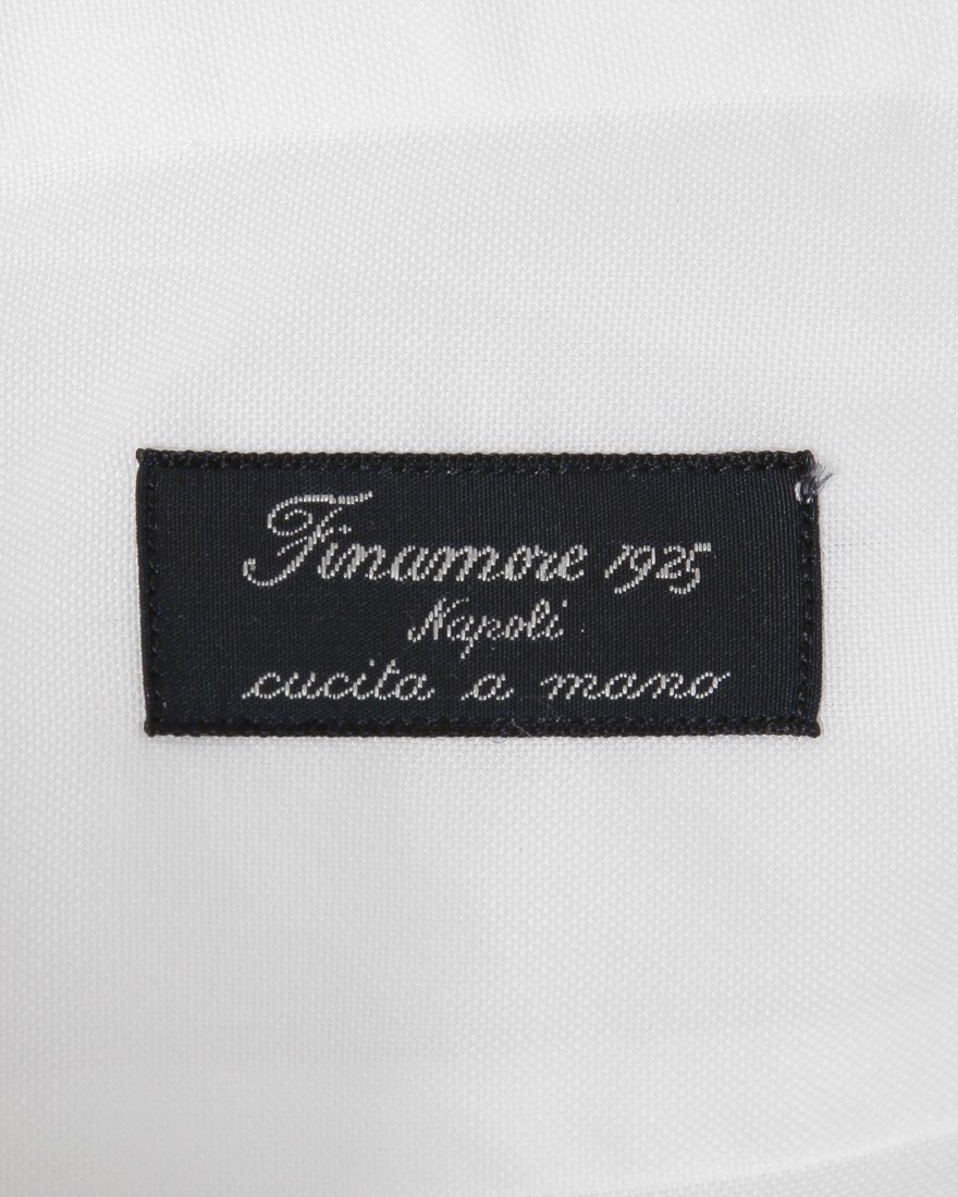 Finamoreコットンオックス セミワイドカラーシャツ【MILAN/J/VITTORIO】09l