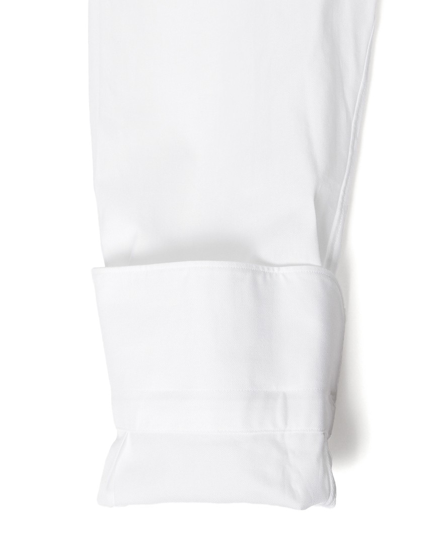 Finamoreコットンオックス セミワイドカラーシャツ【MILAN/J/VITTORIO】12l