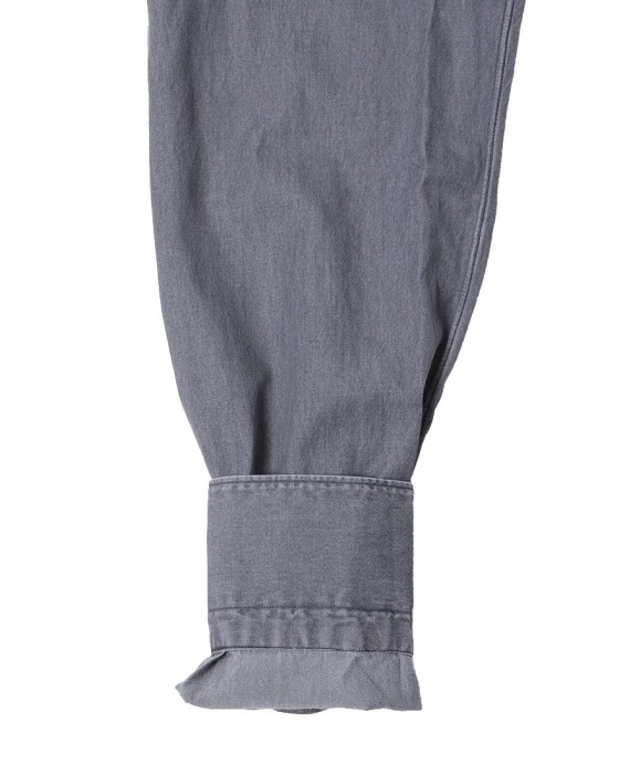 Finamoreコットングレー カッタウェイシャツ【SIMONE/J/BALI】10l