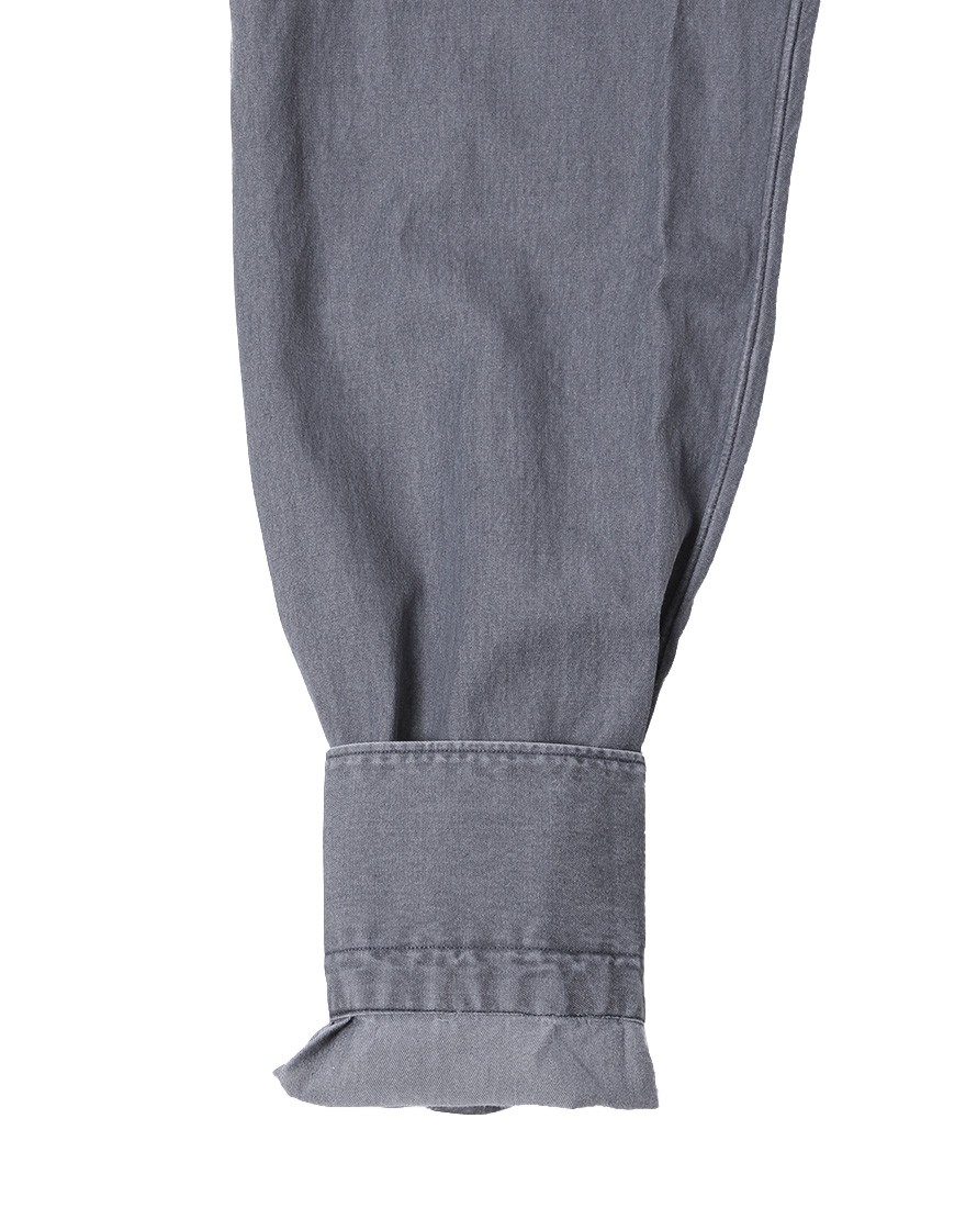 Finamoreコットングレー カッタウェイシャツ【SIMONE/J/BALI】10l