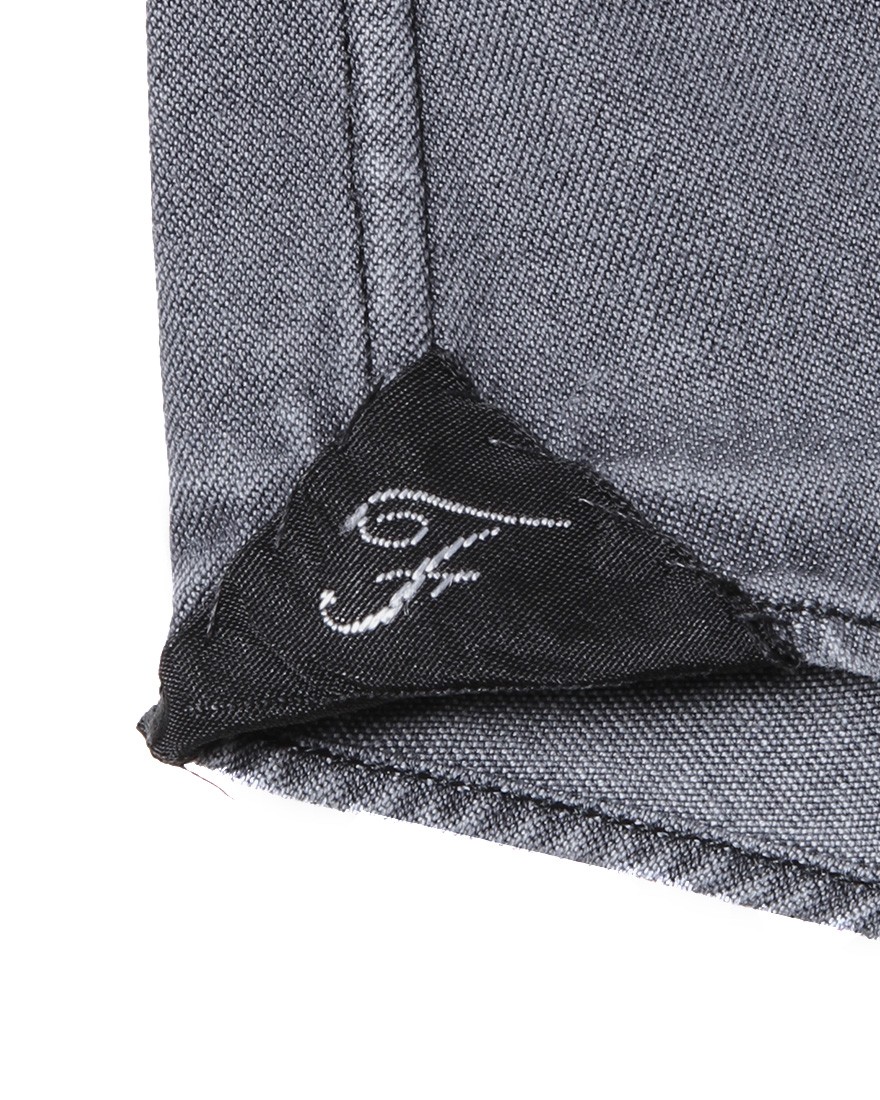 Finamoreコットングレー カッタウェイシャツ【SIMONE/J/BALI】12l