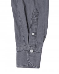 Finamoreコットングレー カッタウェイシャツ【SIMONE/J/BALI】mb_09l