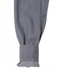 Finamoreコットングレー カッタウェイシャツ【SIMONE/J/BALI】mb_10l