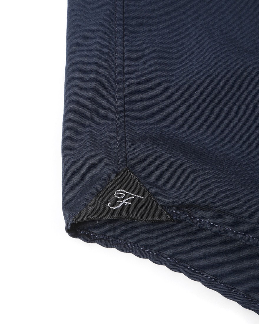 Finamoreコットンブロードネイビーカッタウェイシャツ【SIMONE/J/BALI】05l