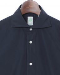 Finamoreコットンブロードネイビーカッタウェイシャツ【SIMONE/J/BALI】mb_03l