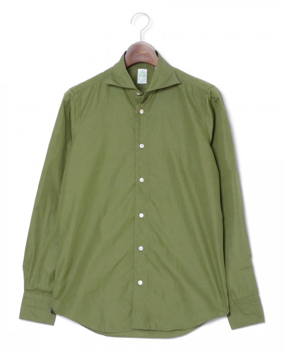 Finamoreコットンブロードカッタウェイシャツ【SIMONE/J/BALI】c2