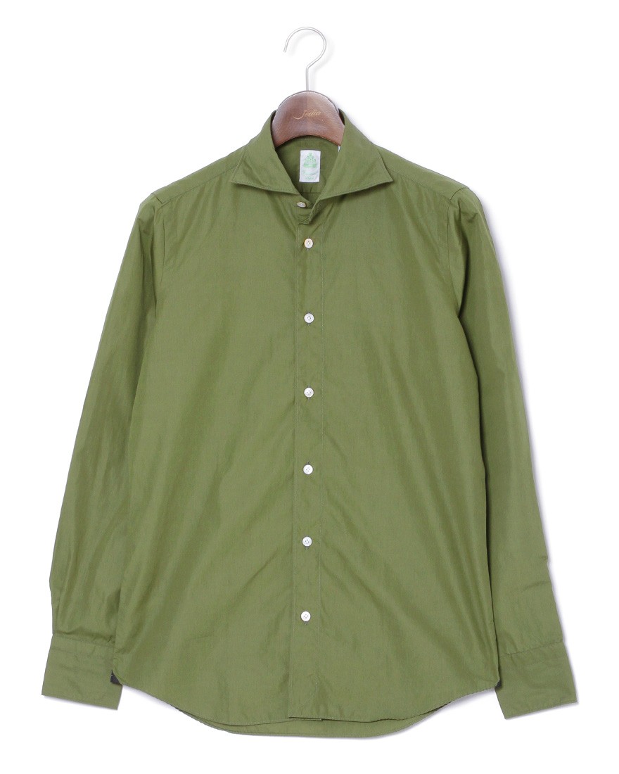 Finamoreコットンブロードカッタウェイシャツ【SIMONE/J/BALI】c2