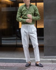 Finamoreコットンブロードカッタウェイシャツ【SIMONE/J/BALI】mb_ma