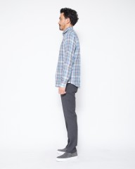 Finamoreリネンチェック カッタウェイシャツ【SIMONE/J/BALI】mb_19l