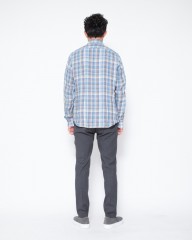 Finamoreリネンチェック カッタウェイシャツ【SIMONE/J/BALI】mb_20l