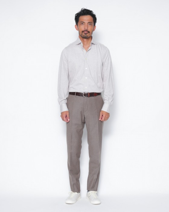 Finamoreトーマスメイソン コットンカシミヤジャージーシャツ【DENVER/SIMONE】21l