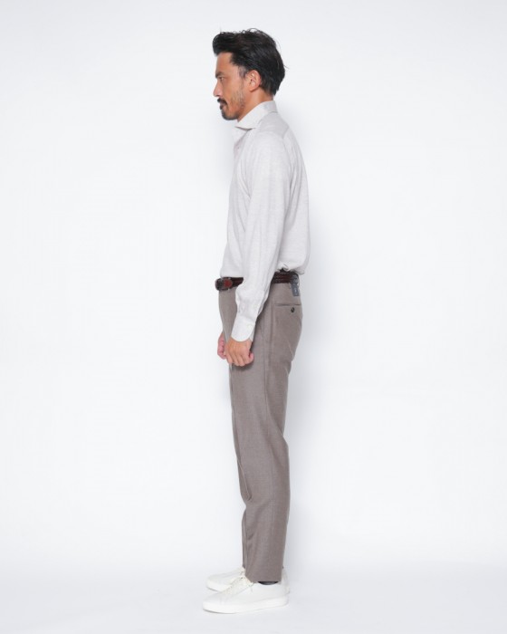 Finamoreトーマスメイソン コットンカシミヤジャージーシャツ【DENVER/SIMONE】22l