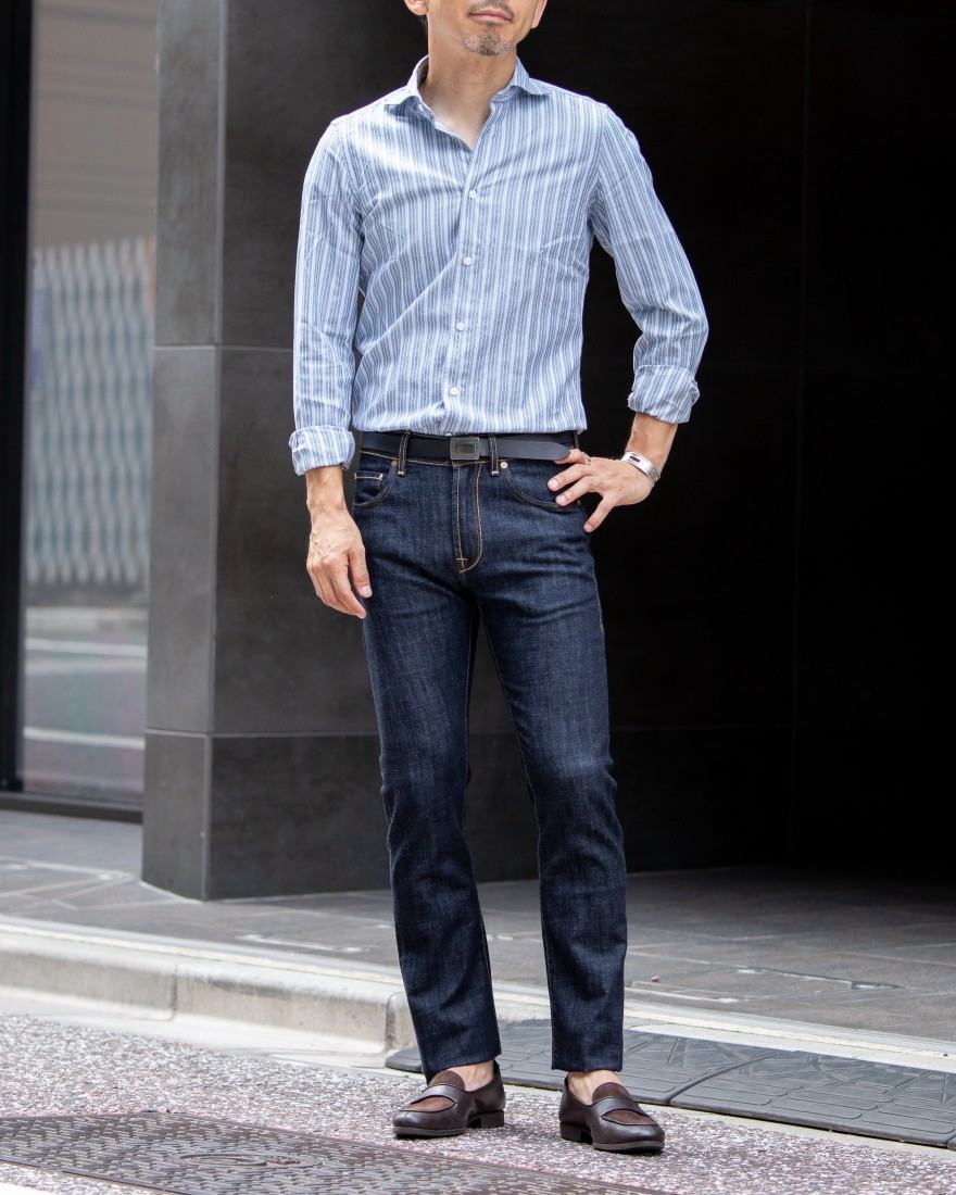 Finamoreストライプシャツ【SIMONE/BALI】ma