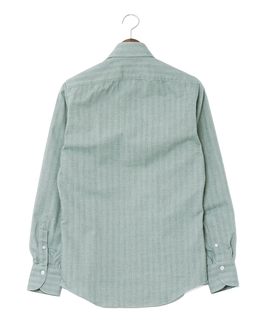 Finamoreウール混 ヘリンボーンシャツ【SIMONE/BALI】01l