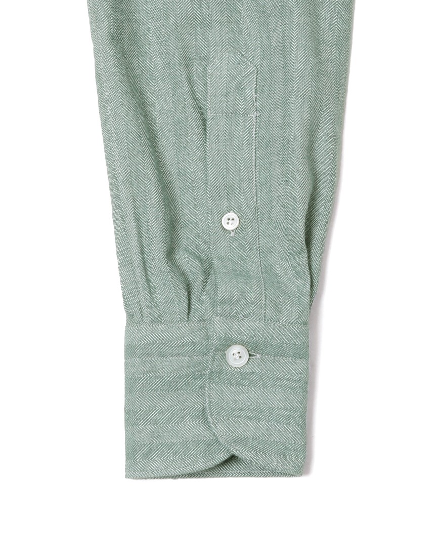 Finamoreウール混 ヘリンボーンシャツ【SIMONE/BALI】11l