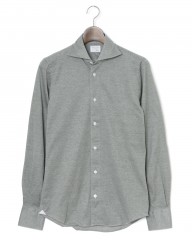 Finamoreコットンジャージーピケ カッタウェイシャツ【SIMONE/J/DENVER】mb_c2