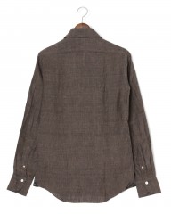 Finamoreソリッド リネン ワンピースカラーシャツ【MANUEL/J/SEUL】mb_25l