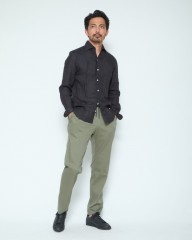 Finamoreソリッド リネン ワンピースカラーシャツ【MANUEL/J/SEUL】mb_ma