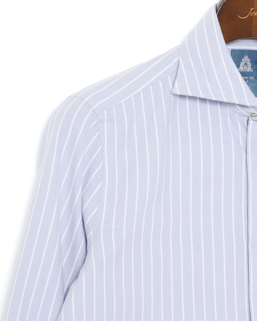 Finamoreアルモ コットンフランネル カッタウェイカラーシャツ【SIMONE/BALI】07l