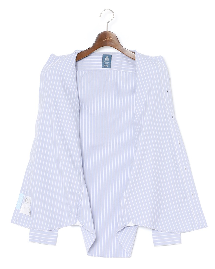 Finamoreアルモ コットンフランネル カッタウェイカラーシャツ【SIMONE/BALI】11l
