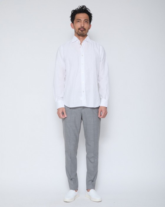 Finamoreコットンリネン カッタウェイシャツ【SIMONE/J/BALI】21l