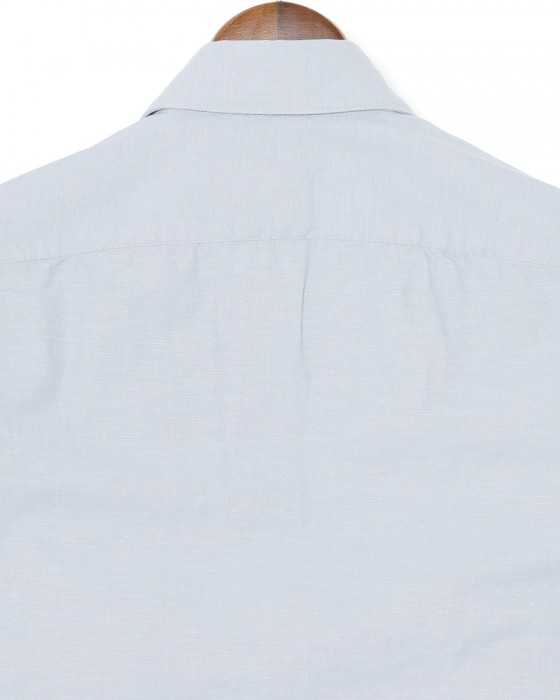 Finamoreコットンシャンブレー セミワイドカラーシャツ【BALI/VITTORIO】10l