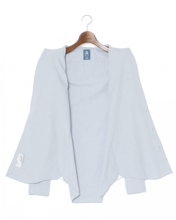 Finamoreコットンシャンブレー セミワイドカラーシャツ【BALI/VITTORIO】11l
