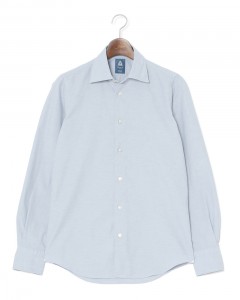 コットンシャンブレー セミワイドカラーシャツ【BALI/VITTORIO】