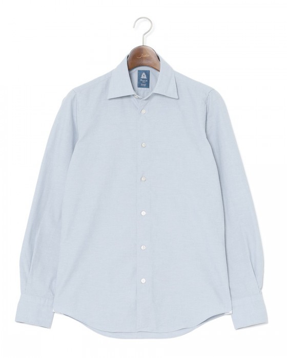 Finamoreコットンシャンブレー セミワイドカラーシャツ【BALI/VITTORIO】ma