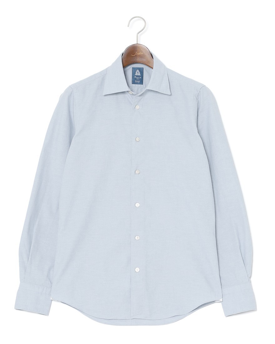 Finamoreコットンシャンブレー セミワイドカラーシャツ【BALI/VITTORIO】ma