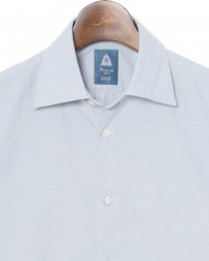 Finamoreコットンシャンブレー セミワイドカラーシャツ【BALI/VITTORIO】mb_05l
