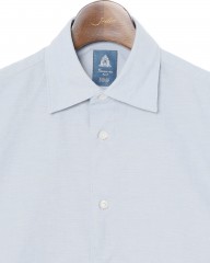 Finamoreコットンシャンブレー セミワイドカラーシャツ【BALI/VITTORIO】mb_06l