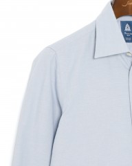 Finamoreコットンシャンブレー セミワイドカラーシャツ【BALI/VITTORIO】mb_08l