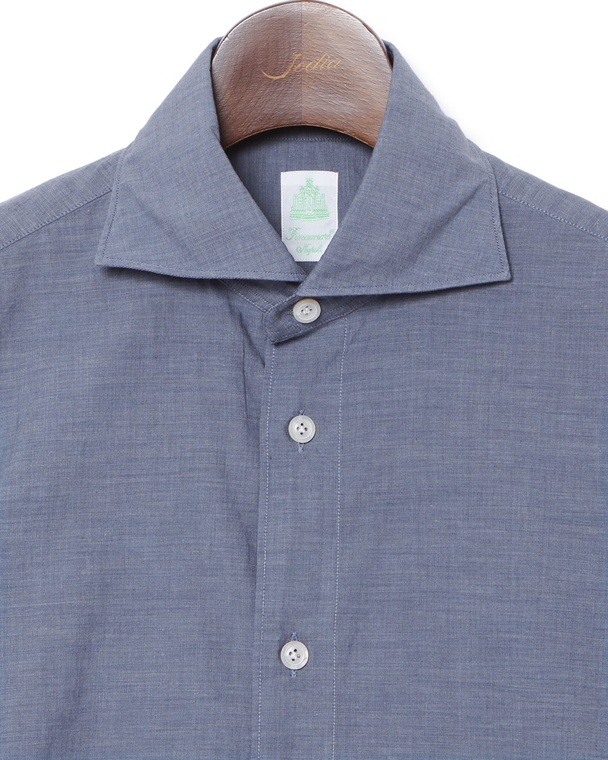 Finamoreスーパーライトコットン カッタウェイシャツ【SIMONE/J/BALI】03l