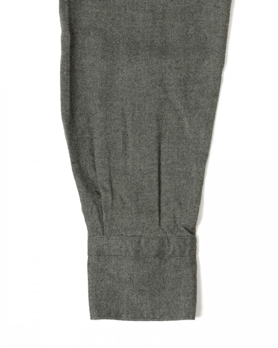 Finamoreコットンリヨセル ヘリンボーン カッタウェイカラーシャツ【SIMONE/BALI】14l